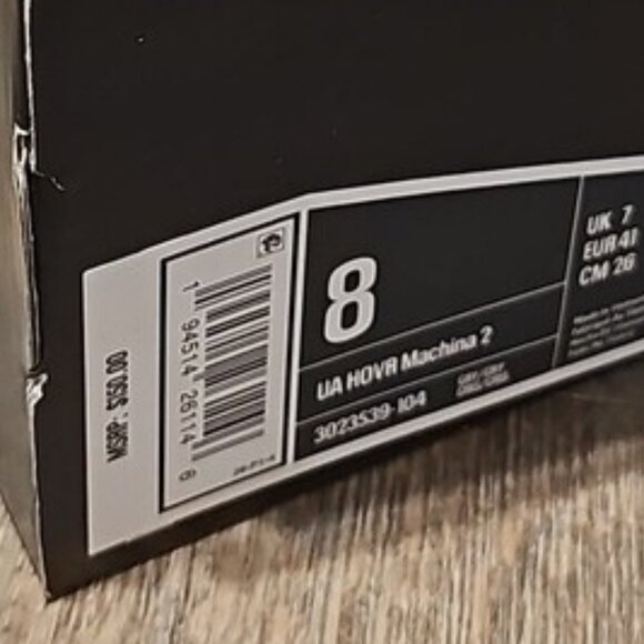 Under Armour Machina 2 Gray Lime Green Shoes Size 8 New - Picture 7 of 8